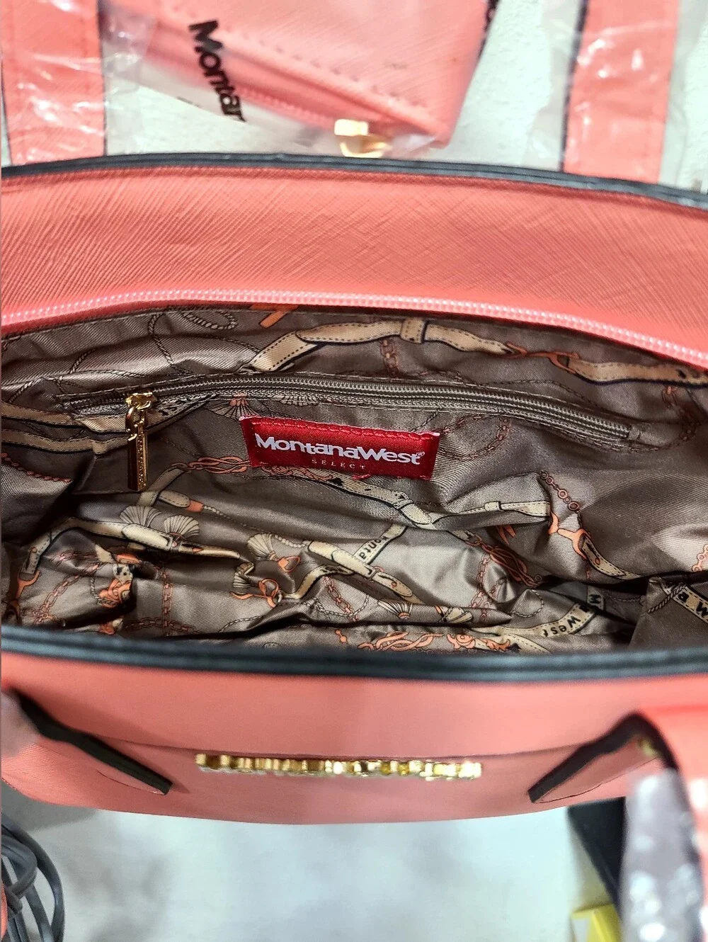 Montana West 2PCS Purses for Women Wallet Set Shoulder Satchel Handbag Coral Col